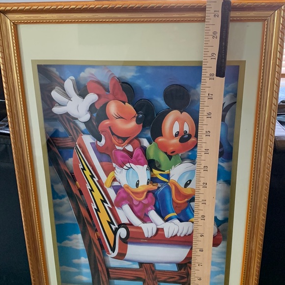Disney Mickey & Friends Rollercoaster 3D Framed Art 21”x15”x3” Shadow Box Framed - Picture 4 of 15